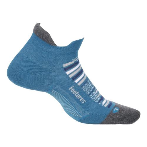 Feetures Unisex Elite Max Cushion No Show Tab Socks Mauiblue