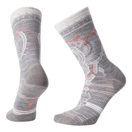 Smartwool Women's Mountain Magpie Crew Socks Ltgray_039