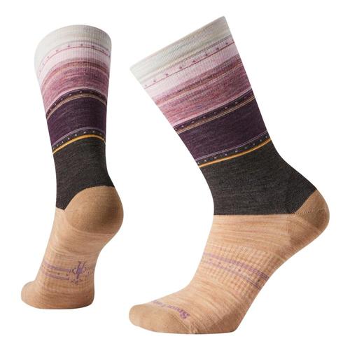 Smartwool Women's Sulawesi Stripe Crew Socks Camel_d98