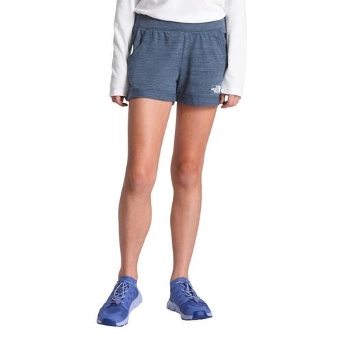 The North Face Girls Tri-Blend Shorts Teal_1lg
