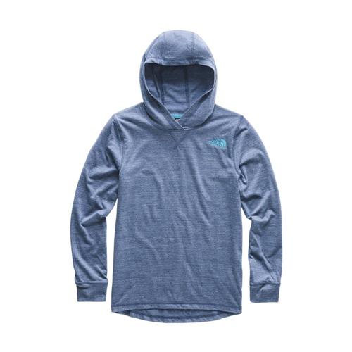 The North Face Boys Tri-Blend Pullover Hoodie Blue_hkw