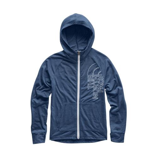The North Face Girls Tri-Blend Full Zip Hoodie Teal_1lg