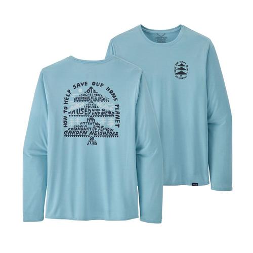 Patagonia Men's Long Sleeved Capilene Cool Daily Graphic Shirt Fblue_hfix