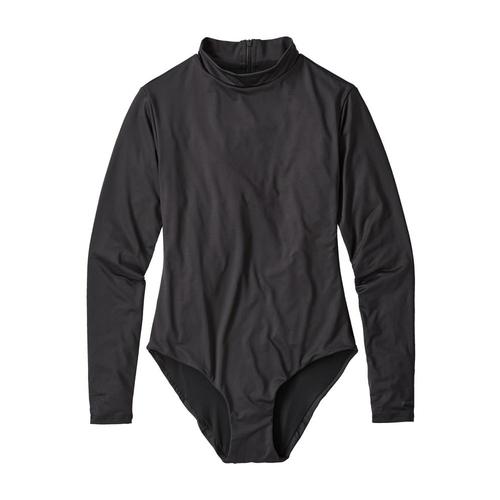 Patagonia Women's Long Sleeved Swell Seeker One Piece Swimsuit Inbk_black