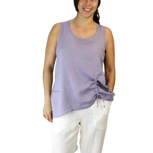 FLAX Women’s Ruched Tank Top Lavender