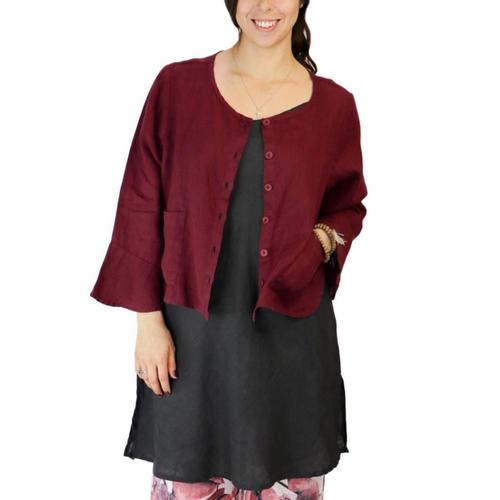 FLAX Women’s Petal Cardi Maroon