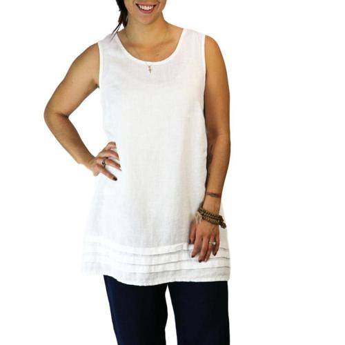 FLAX Women’s Tuck Tunic White