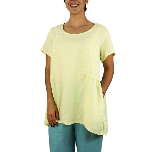 FLAX Women’s Play In It Short Sleeve Shirt Lemongrass