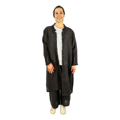 FLAX Women's Abstract Duster Blackpane