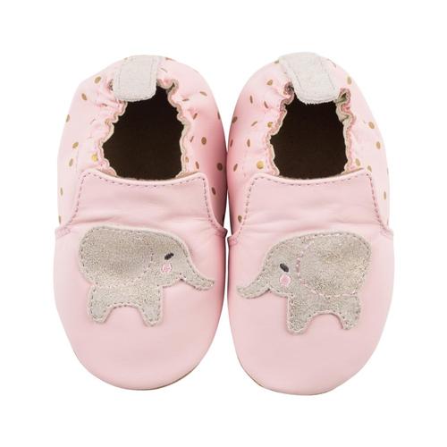 Robeez Baby Pink Ella Elephant Soft Soles Shoes Ltpink