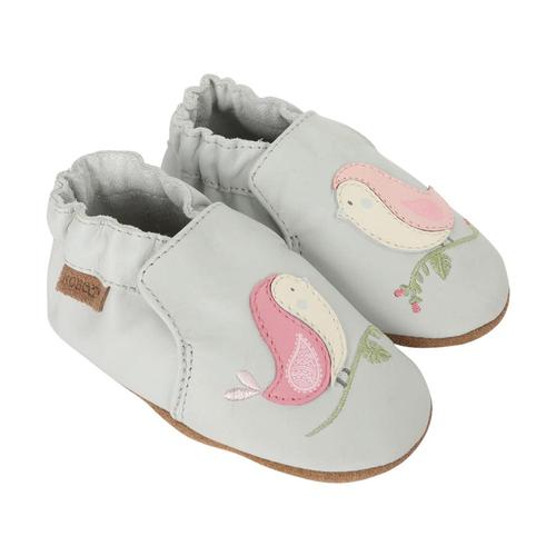 Robeez Baby Bird Buddies Grey Soft Soles Shoes Ltgrey