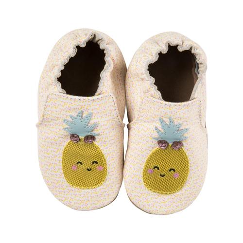 Robeez Baby Beige Happy Fruit Soft Soles Shoes Pineapple