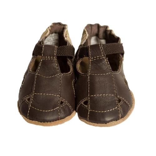 Robeez Baby Fisherman Sandal Brown Soft Soles Shoes Brown