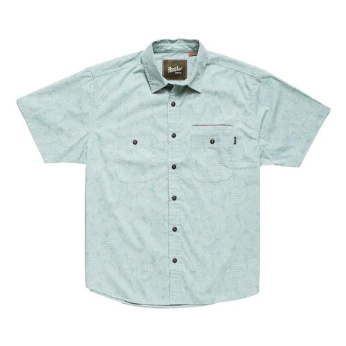 Howler Brothers Men's Aransas Prickly Pear Print Short Sleeve Shirt Seaspray
