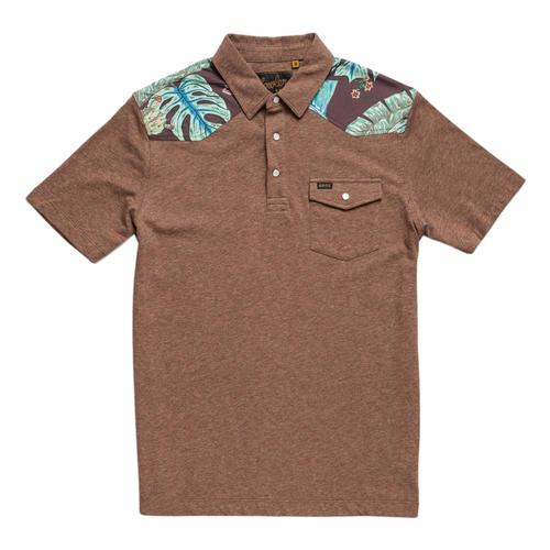 Howler Brothers Men's Ranchero Printed Placket Polo Brwnhthr
