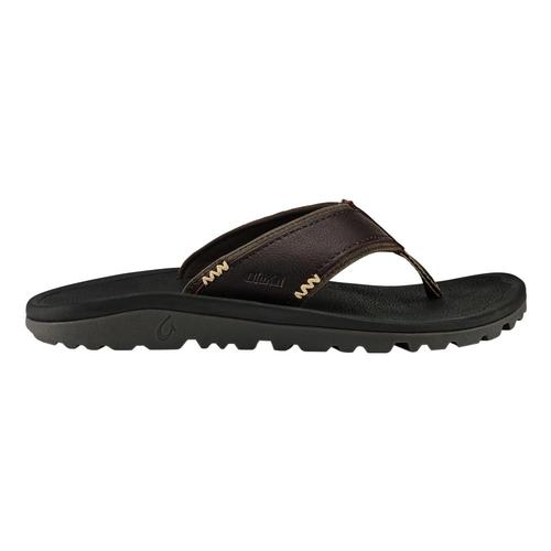 OluKai Men's Kua'aina Sandals Dkwd.Blk_6340