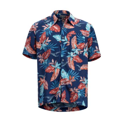 ExOfficio Men's Next-To-Nothing Pindo Print Short Sleeve Shirt Inktropicola