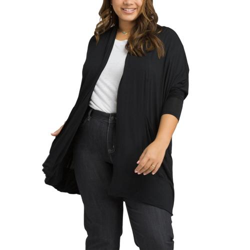 prAna Women’s Foundation Wrap Plus Cardigan Black