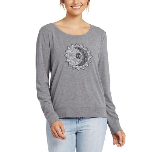 Life is Good Women's Celestial Supreme Team Scoop Pullover Dkhthrgray
