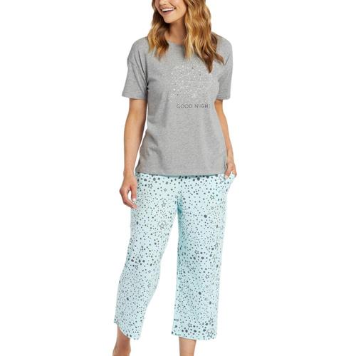 Life is Good Women's Sleep Stars Cropped Sleep Pants Bermuda