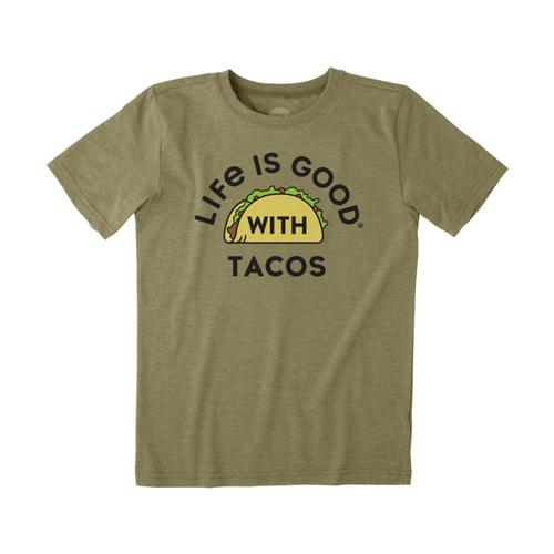 Life is Good Boys LIG With Tacos Cool Tee Ftggreen