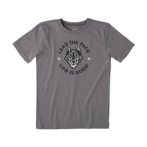Life is Good Boys Lead The Pack Cool Tee Slategray