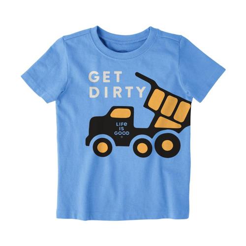 Life is Good Toddler Get Dirty Crusher Tee Pwdrblue