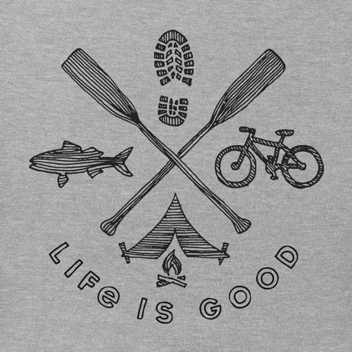 Life is Good Boys Outdoor Action Crusher Tee Hthrgray