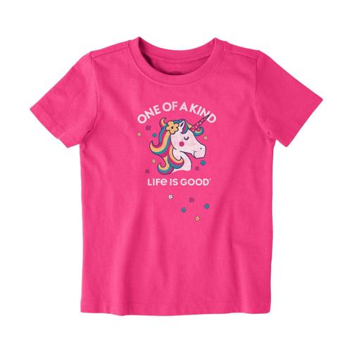 Life is Good Toddler One Of A Kind Crusher Tee Fiestapink