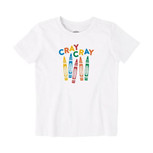 Life is Good Toddler Cray Cray Crusher Tee Cloudwhite
