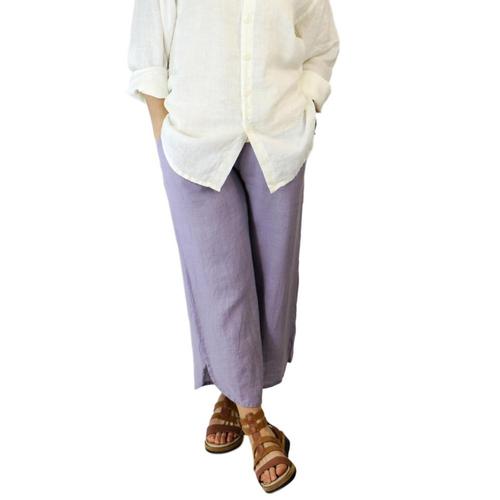 FLAX Women’s Shirttail Flood Pants Lavender