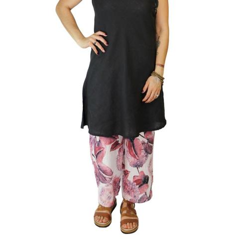 FLAX Women’s Shirttail Flood Pants Hydrangea