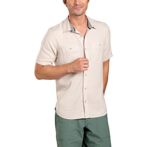Toad&Co Men’s Taj Hemp Short Sleeve Slim Shirt Oatchamb