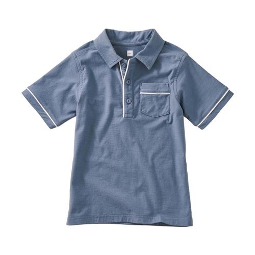 Tea Collection Boys Piped Polo Cornflower