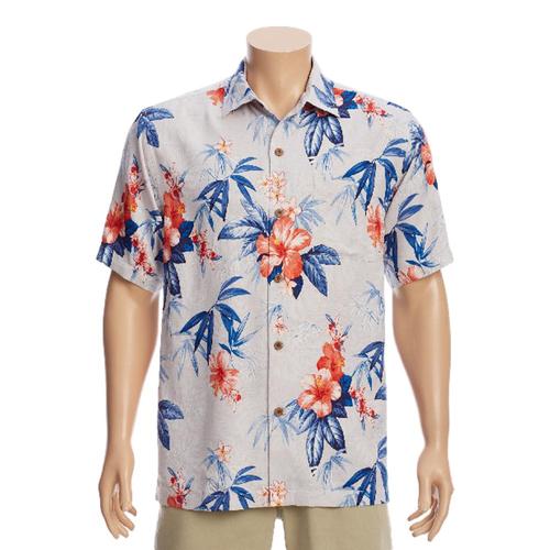Tommy Bahama Men's Carrera Gardens Camp Shirt Madrsblue