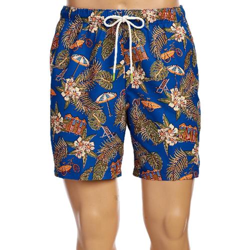 Tommy Bahama Men's Naples Cabana Club Swim Trunks - 6in Madrsblue