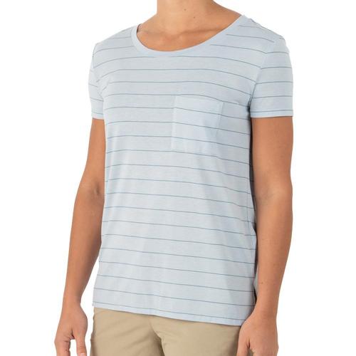 Free Fly Women's Channel Pocket Tee Bluemist