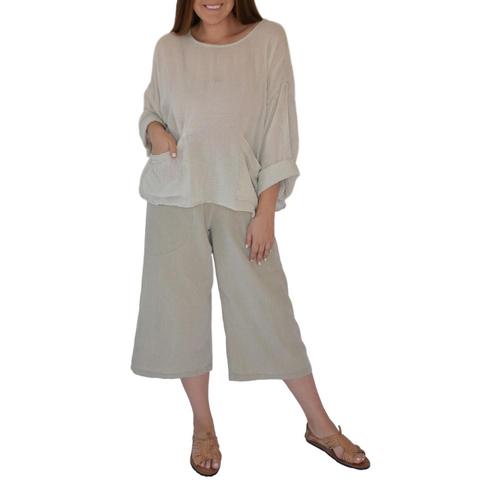 Honest Cotton Women's Beach Pocket Tunic Ecru