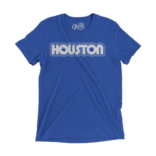 Gusto Tees Unisex Retro Houston T-shirt Trueroyal