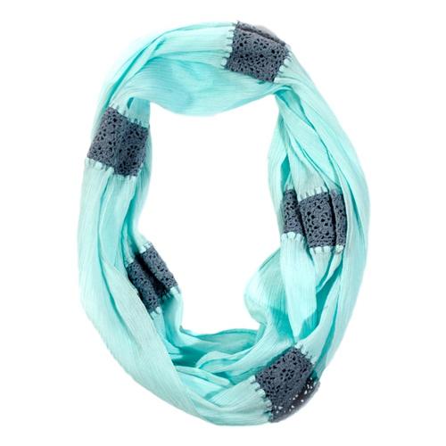 Matr Boomie Crochet Infinity Scarf - Aqua Aqua
