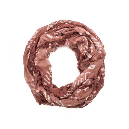 Matr Boomie Batik Pom Infinity Scarf - Burnt Red Burntred