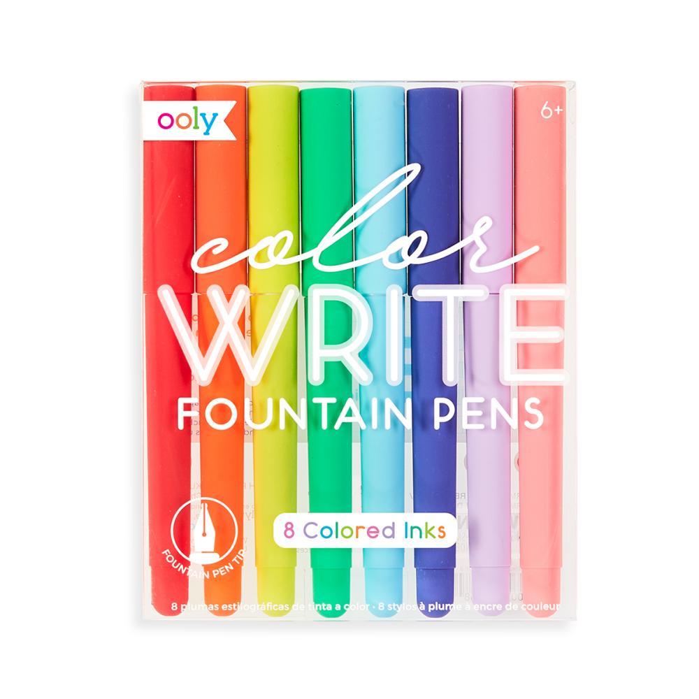  Ooly Color Write Fountain Pens - Set Of 8
