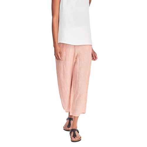 FLAX Women's Floods Pants in Stria Poppystria