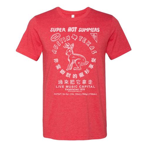 Outhouse Designs Unisex Sriracha Austin T-Shirt Heatherred