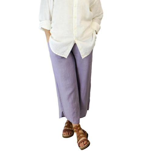 FLAX Women’s Shirttail Flood Pants Lavender