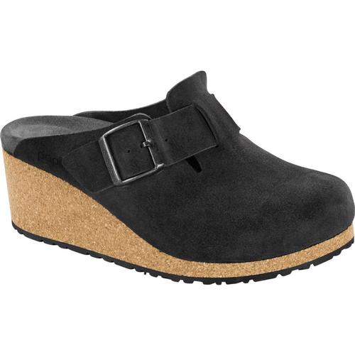 Birkenstock Women's Papillio Fanny Suede Leather Clogs Anthracite