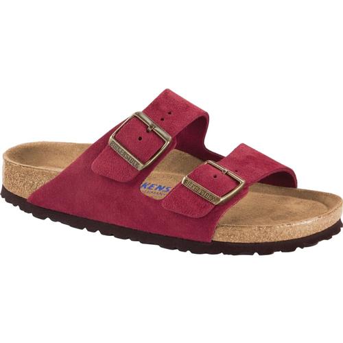 Birkenstock Women's Arizona Soft Footbed Suede Sandals Port