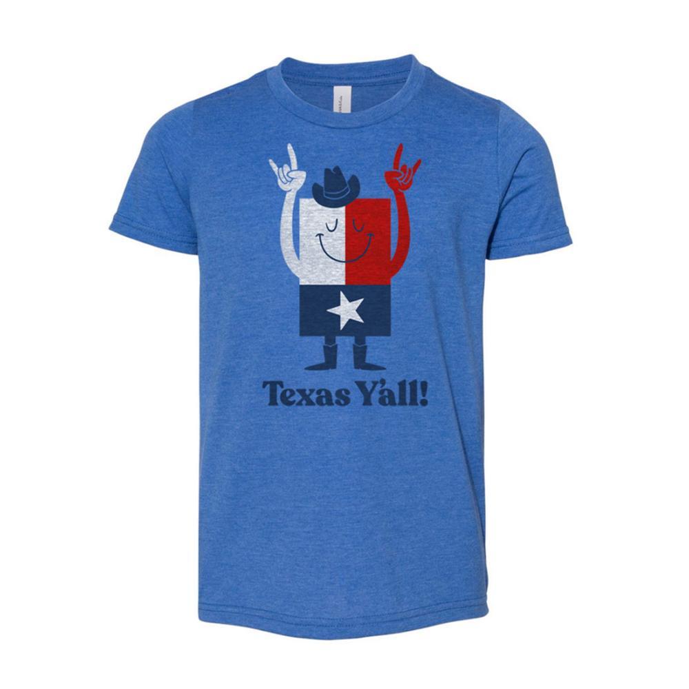 Outhouse Designs Kids Texas Y'all Tee ROYALHTHR
