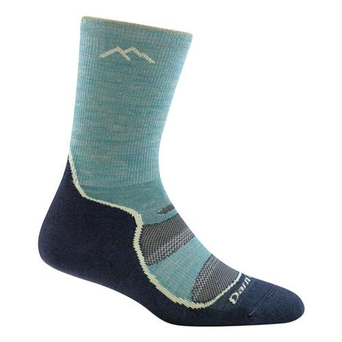 Darn Tough Women's Light Hiker Micro Crew Light Cushion Socks Aqua