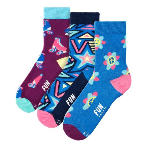 Fun Socks Kids Peace Power Love Socks 3pk Peace
